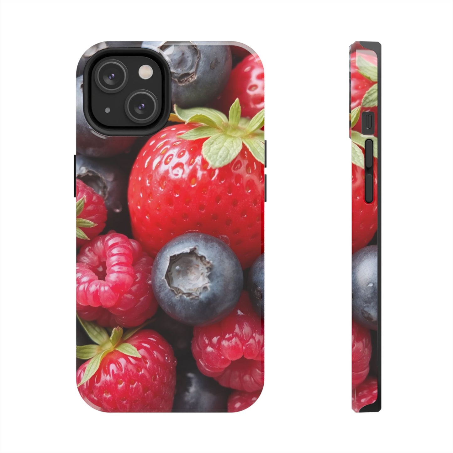 Fruit-Themed Tough Phone Case - Berry Burst Design