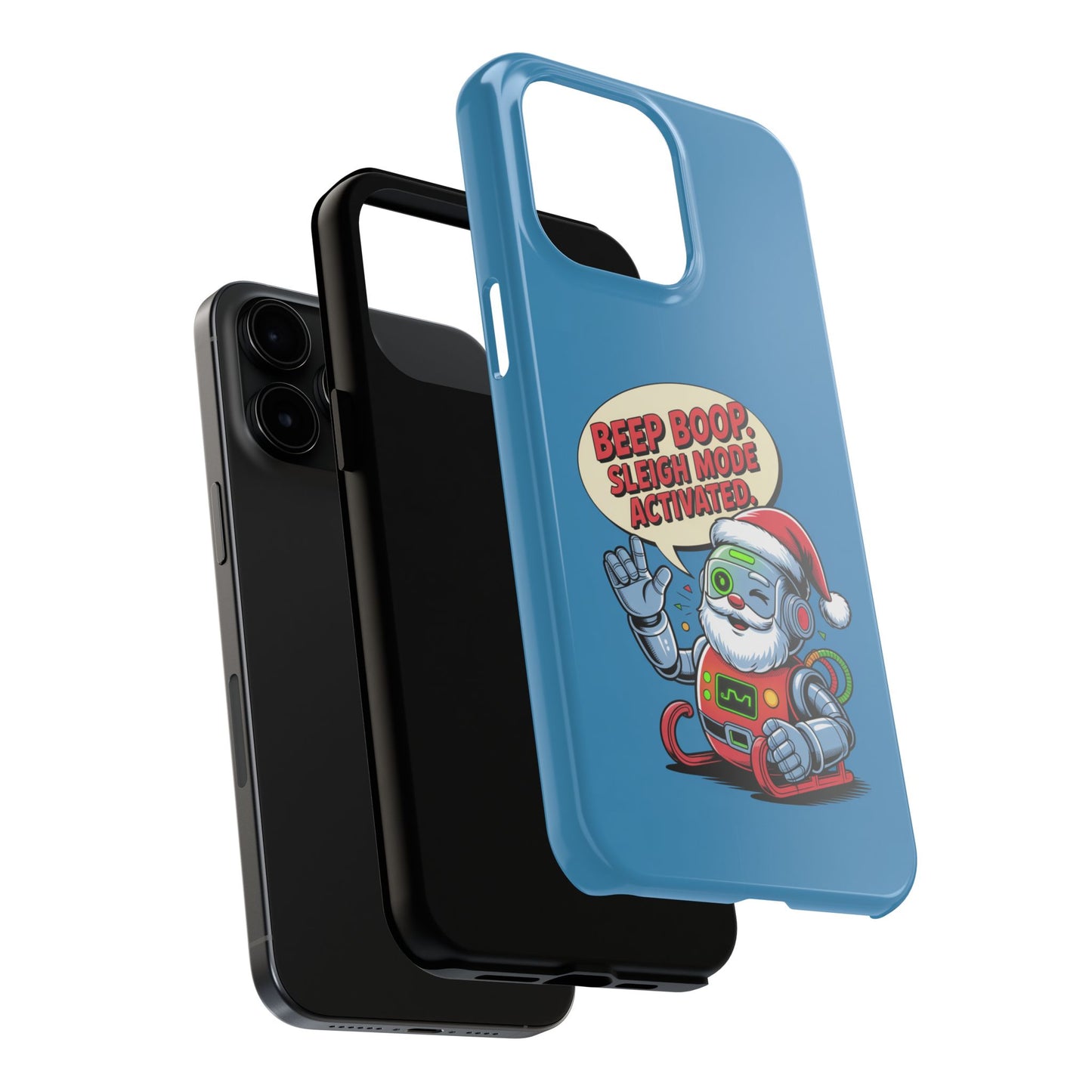 Funny Robot Holiday Phone Case - Beep Boop Sleigh Mode Activated