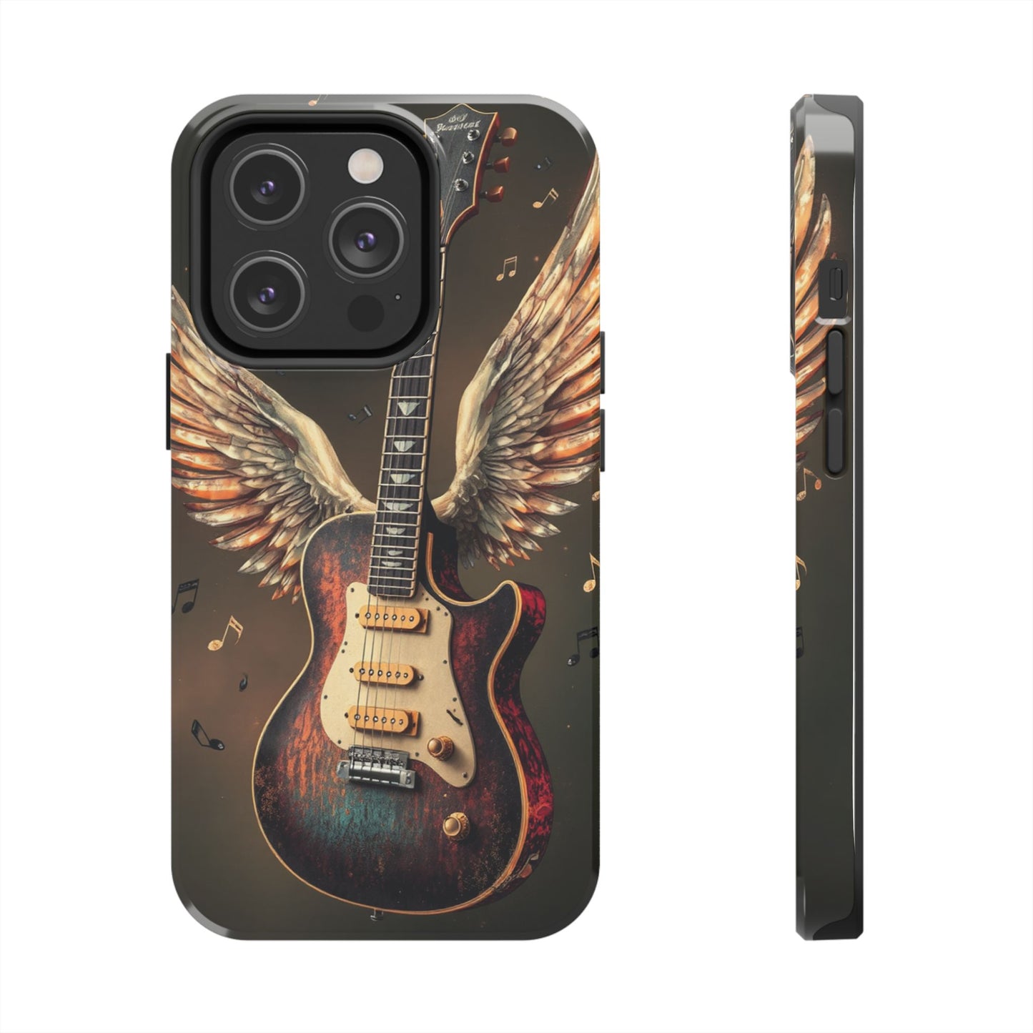 Inspirational Guitar Wing Phone Case - Tough Protection for Music Lovers
