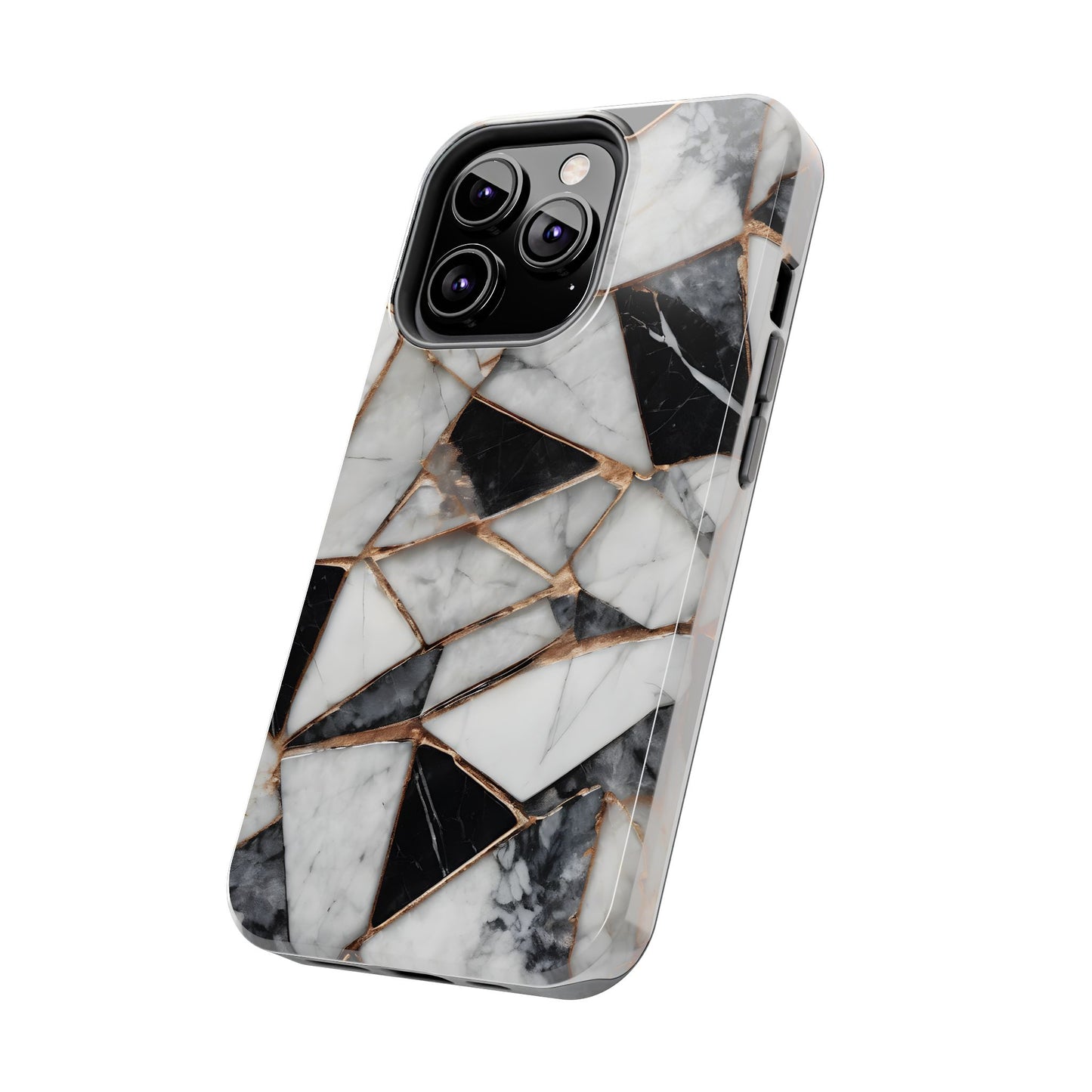 Elegant Marble Tough Phone Case - Stylish Protection for iPhone