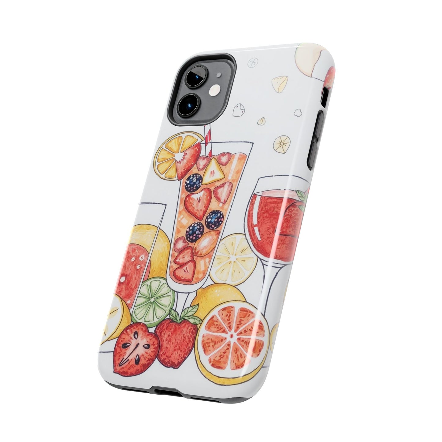 Colorful Fruit Cocktail Tough Phone Case - Perfect for Summer Vibes