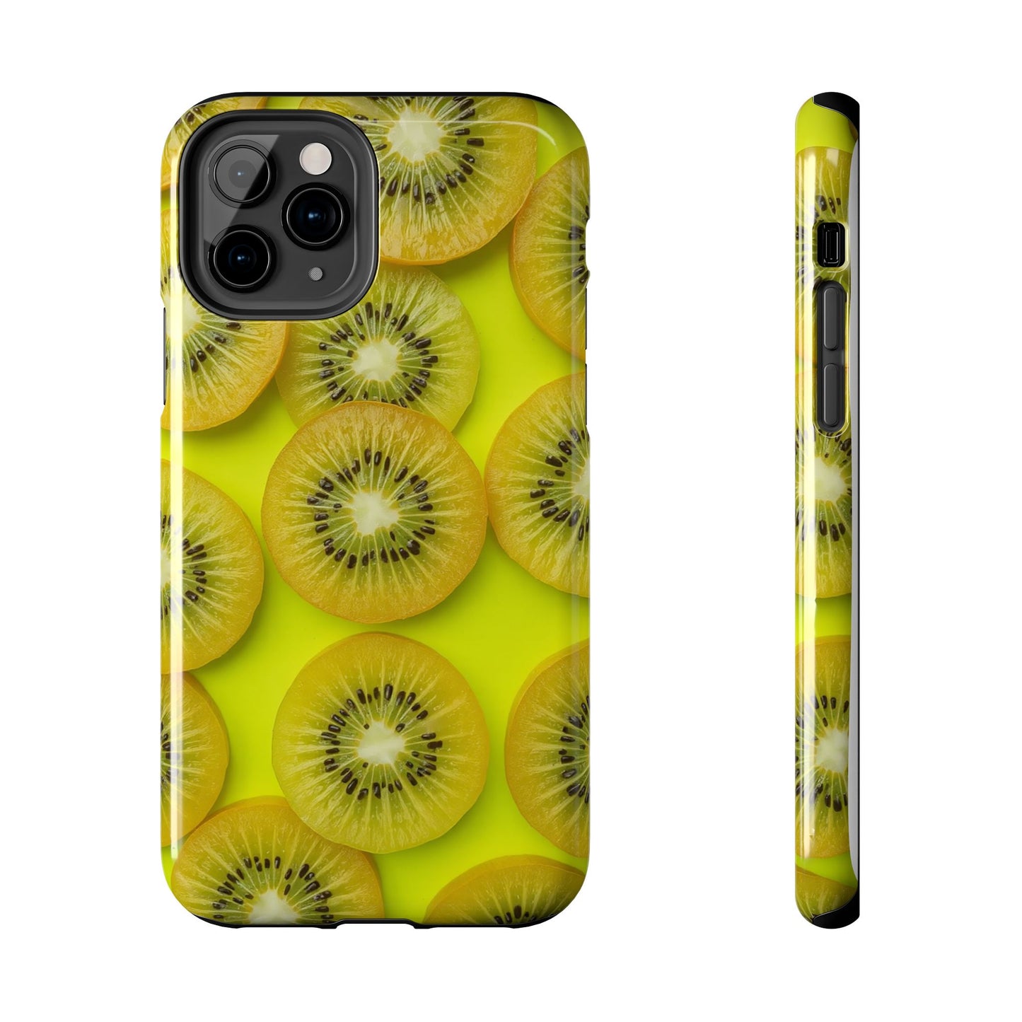 Vibrant Kiwi Tough Phone Case - Bright Yellow Design for Fruit Lovers