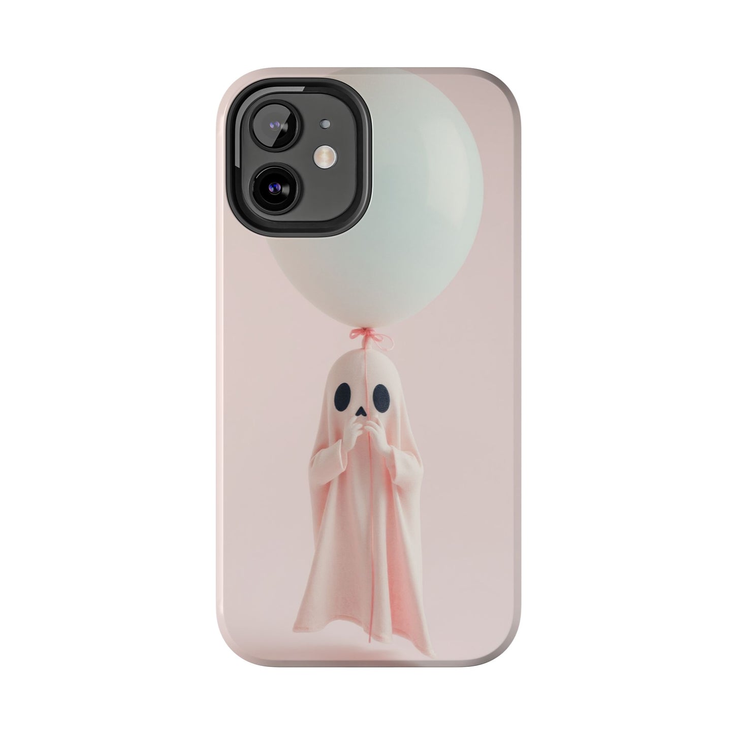 Cute Ghost Phone Case with Balloon - Tough Protection for Spooky Vibes