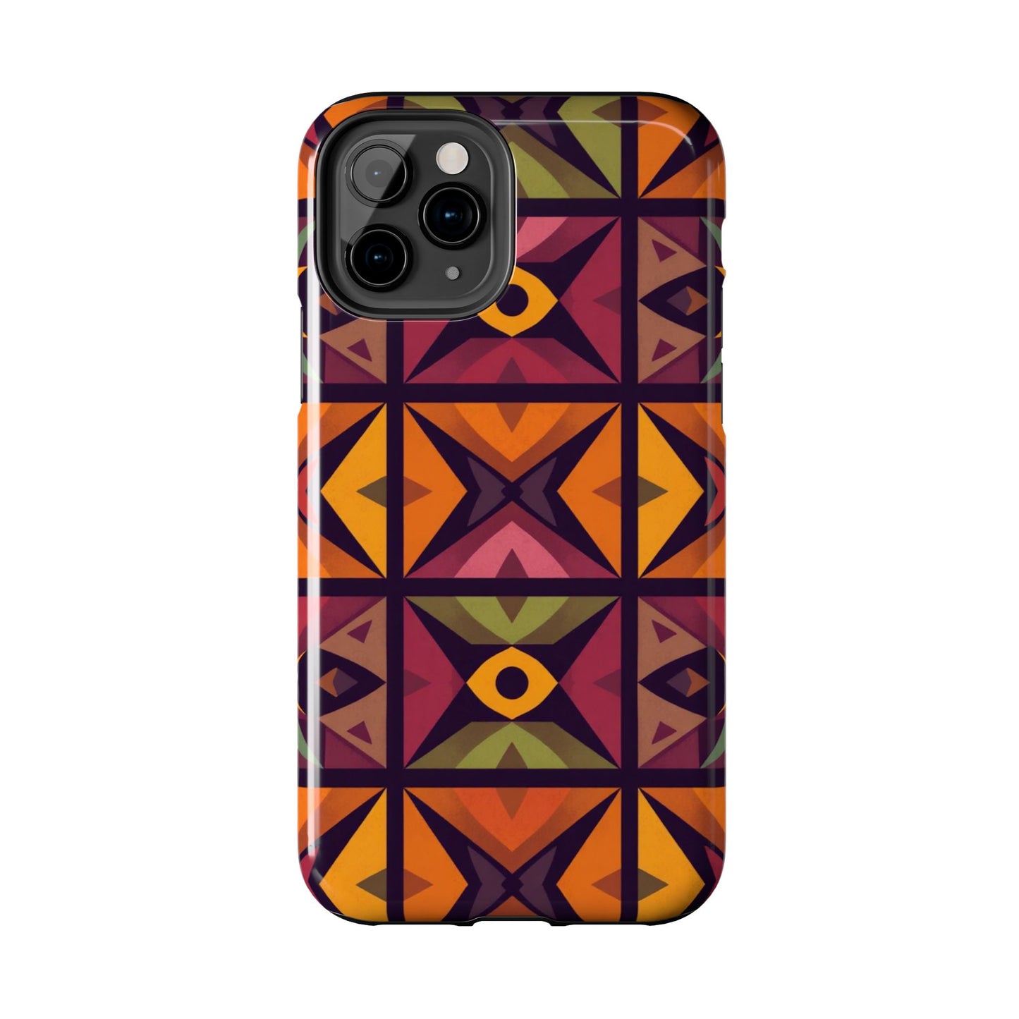 Vibrant Tribal Geometric Tough Phone Case - Colorful Protection for Your iPhone