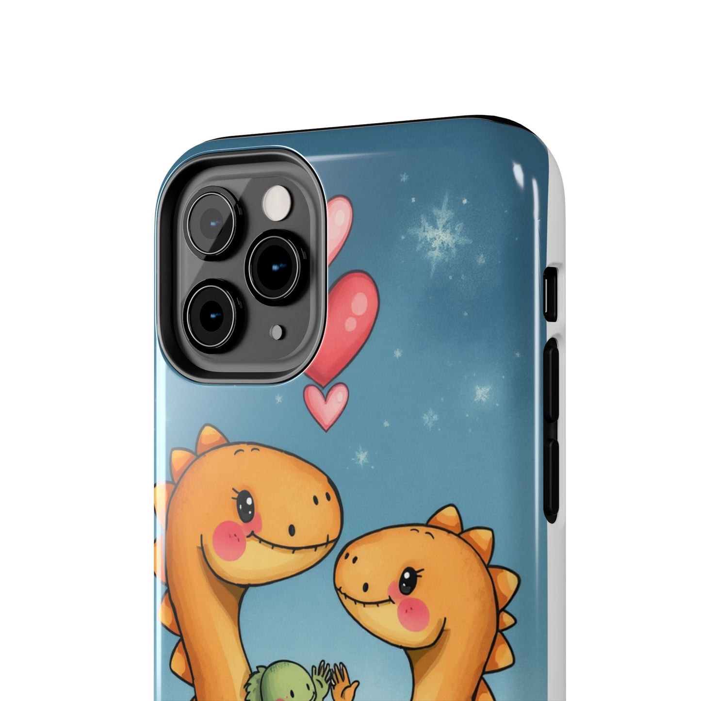 Dino Love Tough Phone Case - Cute & Durable Design for Kids & Parents