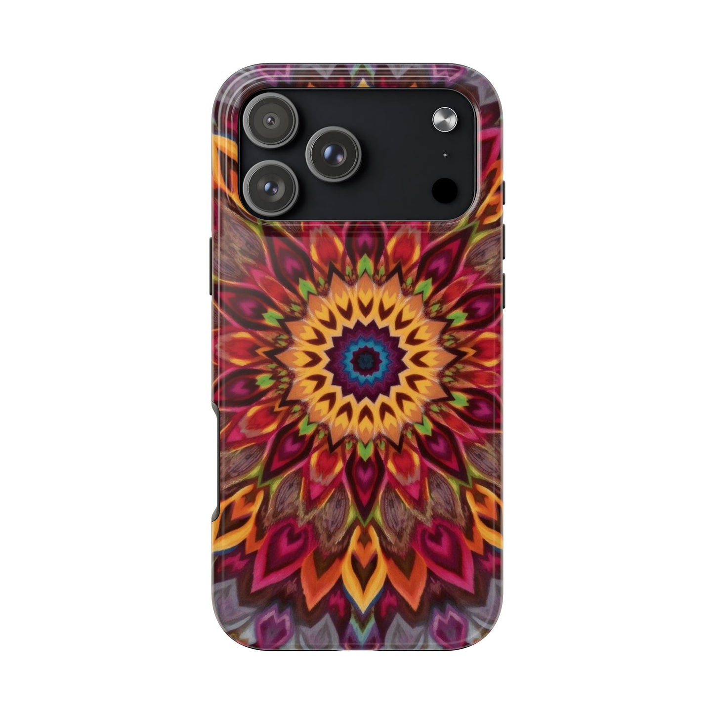 Vibrant Floral Mandala Tough Phone Case | Stylish and Durable Protection - for iPhone