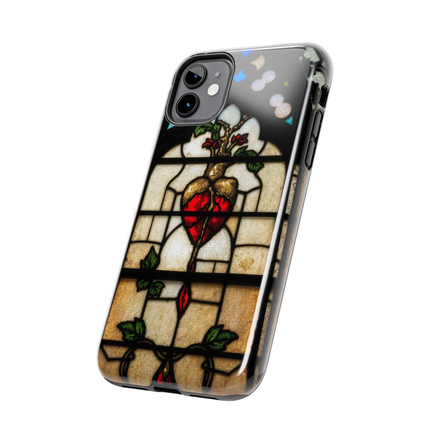 Stained Glass Heart Tough Phone Case - Unique Design for Protection & Style