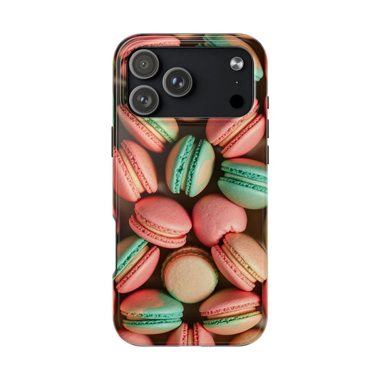 Colorful Tasty Macarons Tough Phone Case - Durable Protection with Sweet Aesthetic - for iPhone