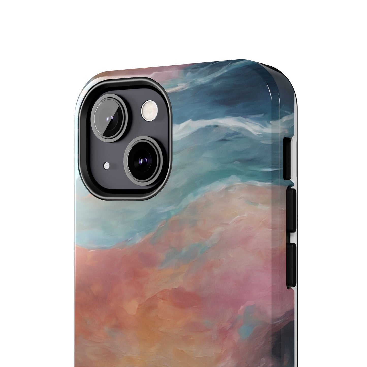 Artistic Painted Sea Tough Phone Case - Abstract Waves Design - for iPhone