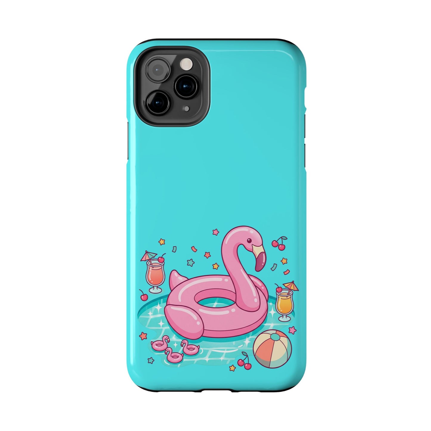 Flamingo Pool Party iPhone Case