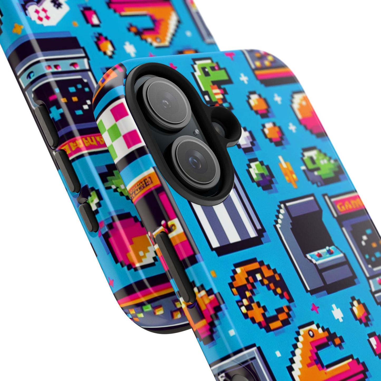 Retro Gaming Tough Phone Case - Pixel Art Design for Gamers - for iPhone