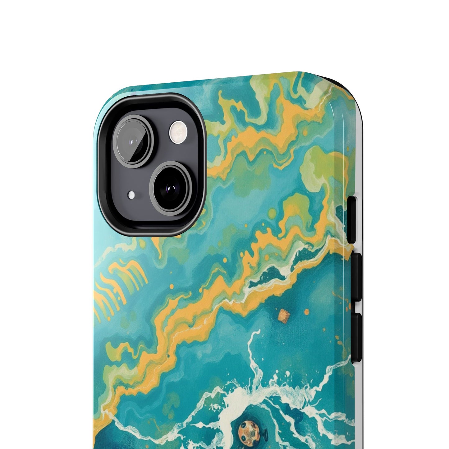 Ocean Wave Tough Phone Case – Durable Protection with Abstract Art Design