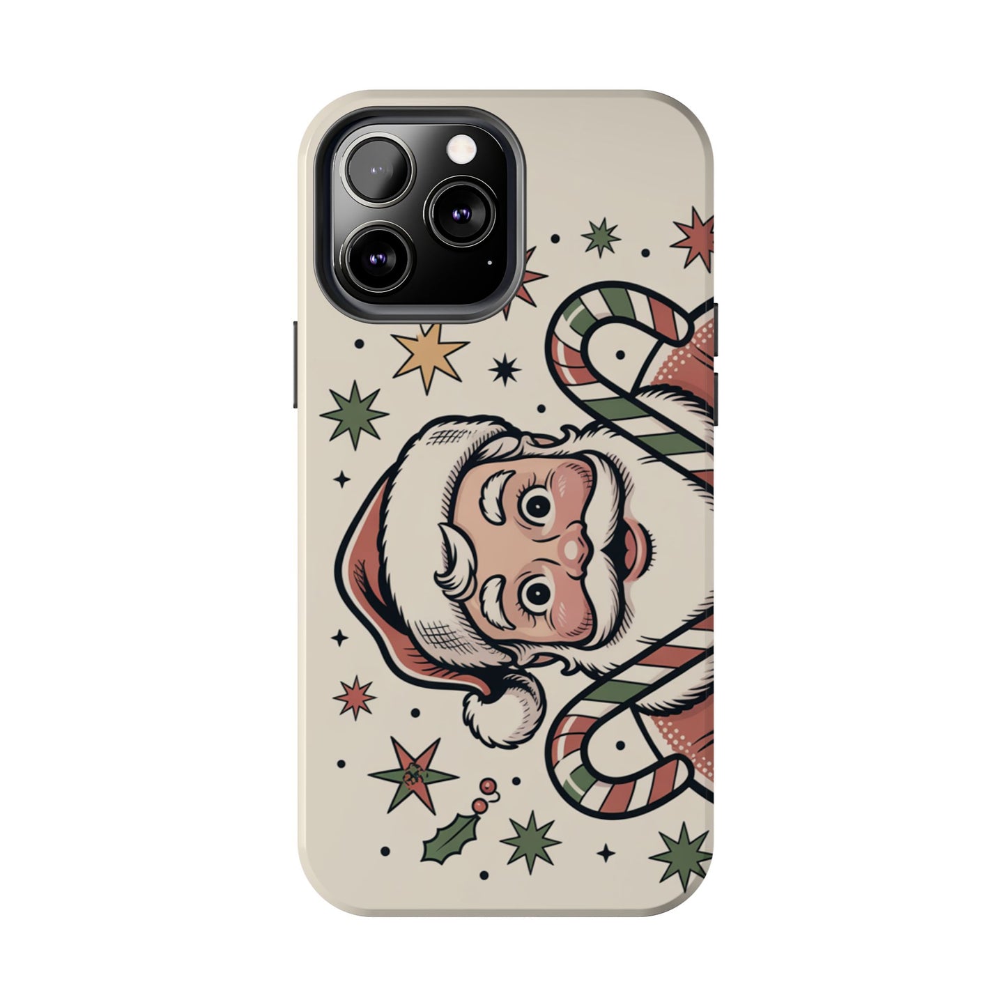 Retro Santa Tough Phone Case - Festive Holiday Design