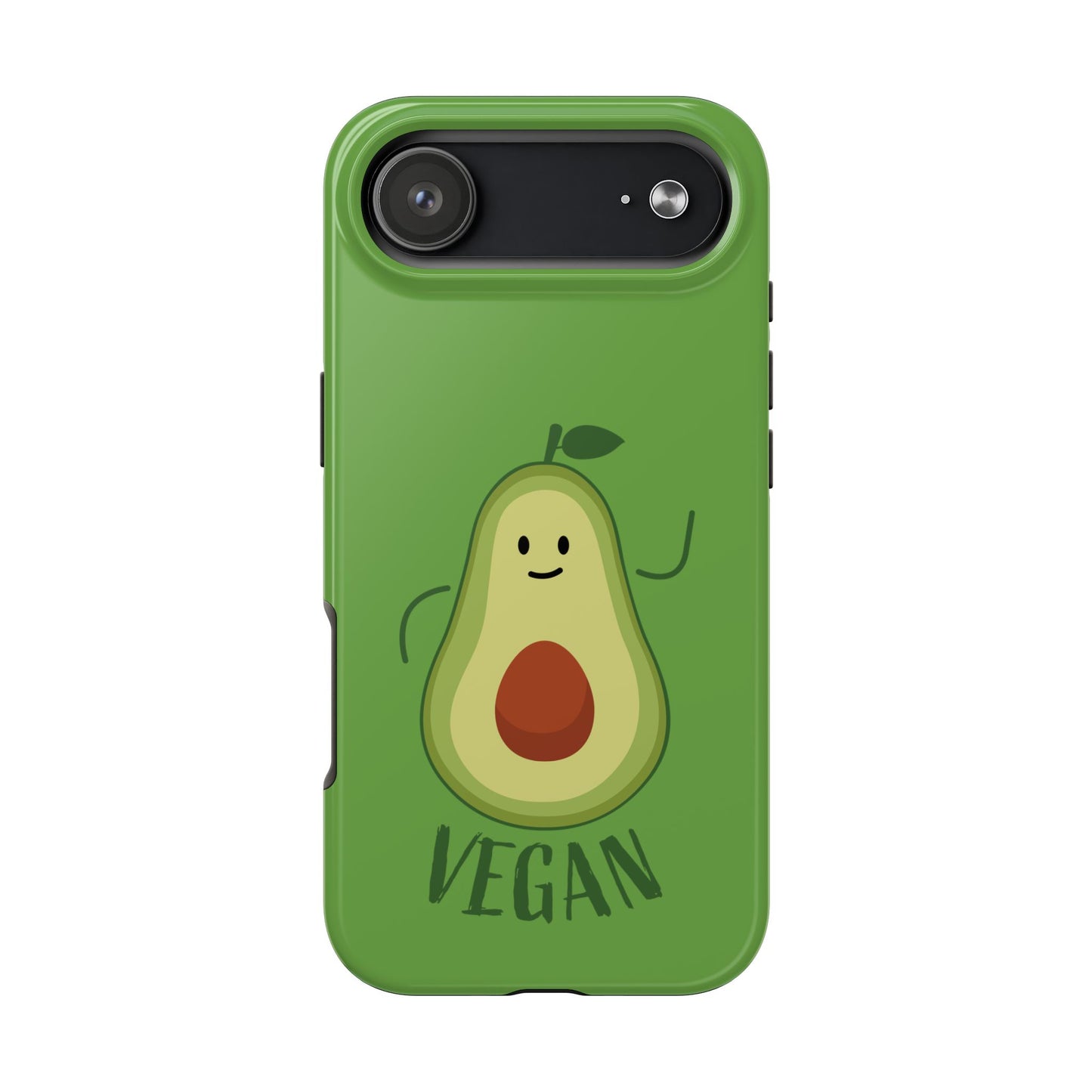 Vegan Avocado Tough Phone Case - Cute & Durable Phone Cover - for iPhone