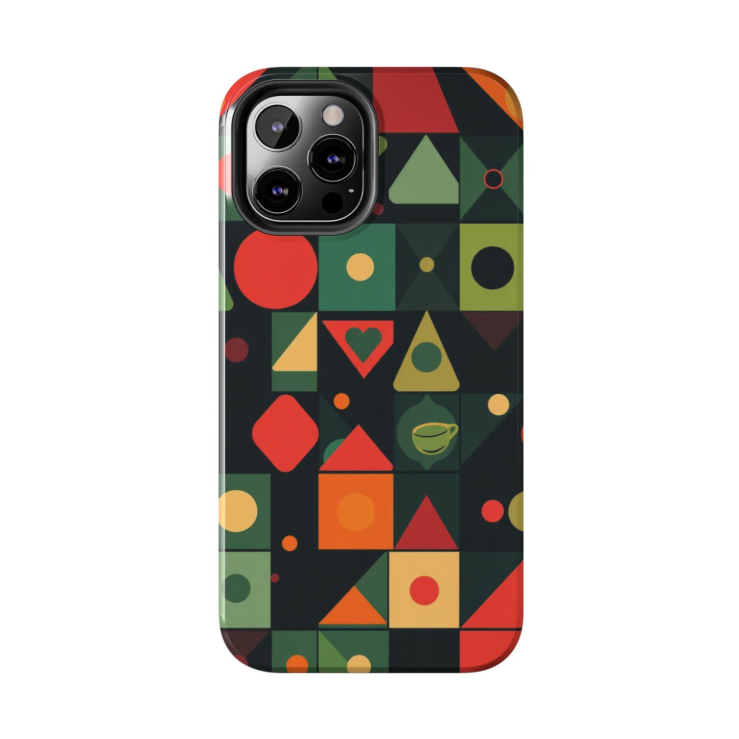 Vibrant Geometric Tough Phone Cases – Stylish Protection for Trendsetters - for iPhone
