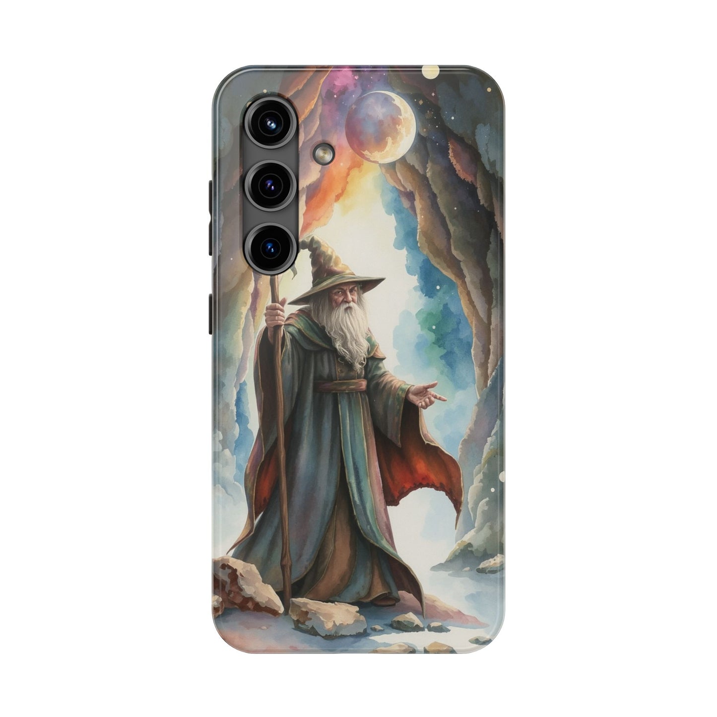 Magical Wizard Phone Case - Tough, Durable Phone Cover for Fantasy Lovers, Geek Gift, Unique Design, Celestial Phone Accessory