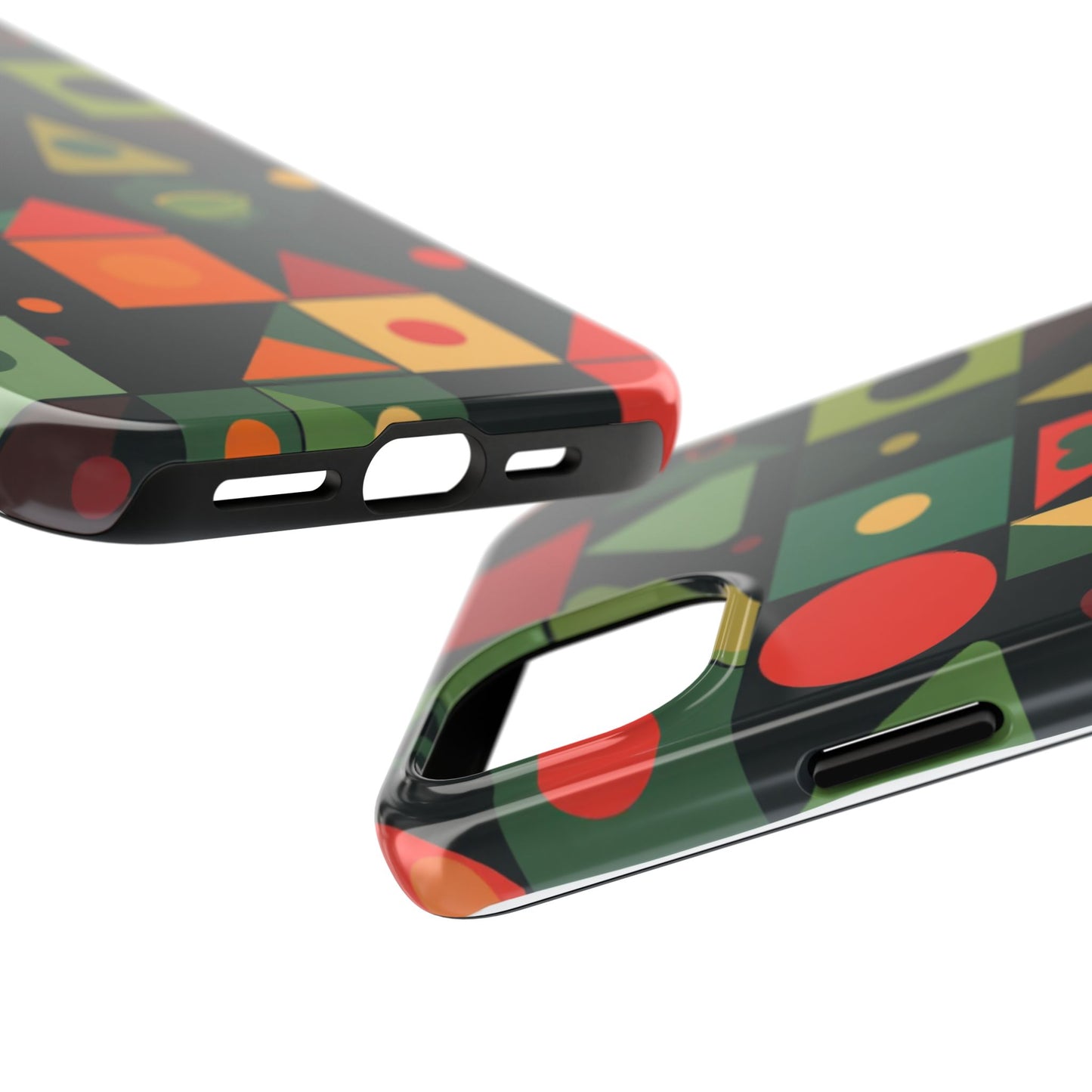 Vibrant Geometric Tough Phone Cases – Stylish Protection for Trendsetters - for iPhone