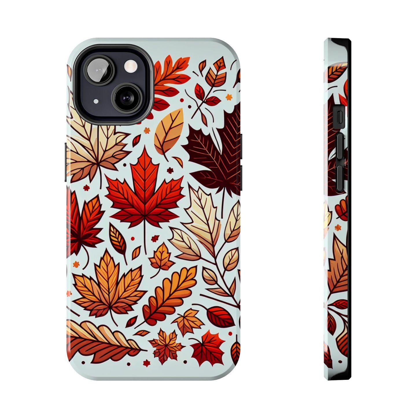 Autumn Leaves Tough Phone Case - Leaves Pattern - for iPhone
