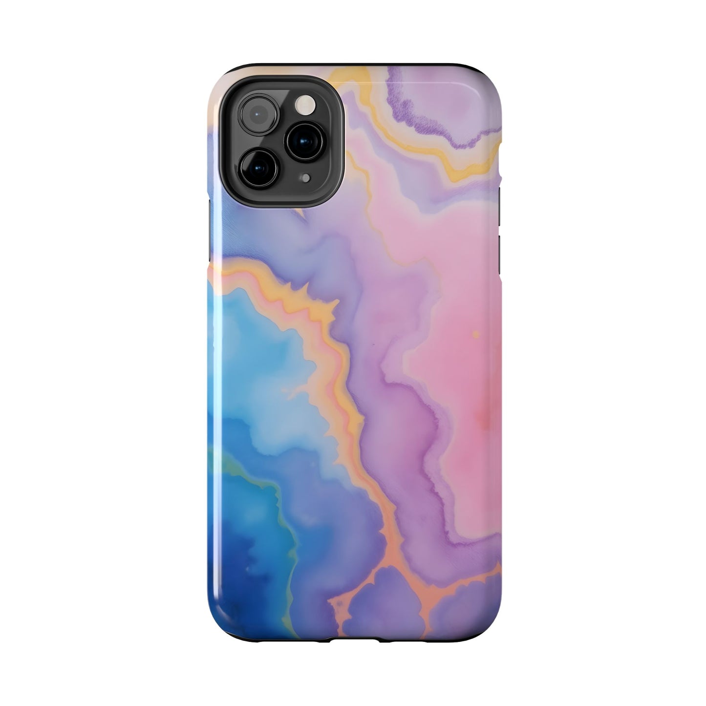 Watercolor Abstract Colors Tough Phone Case - Protective Cover for iPhone
