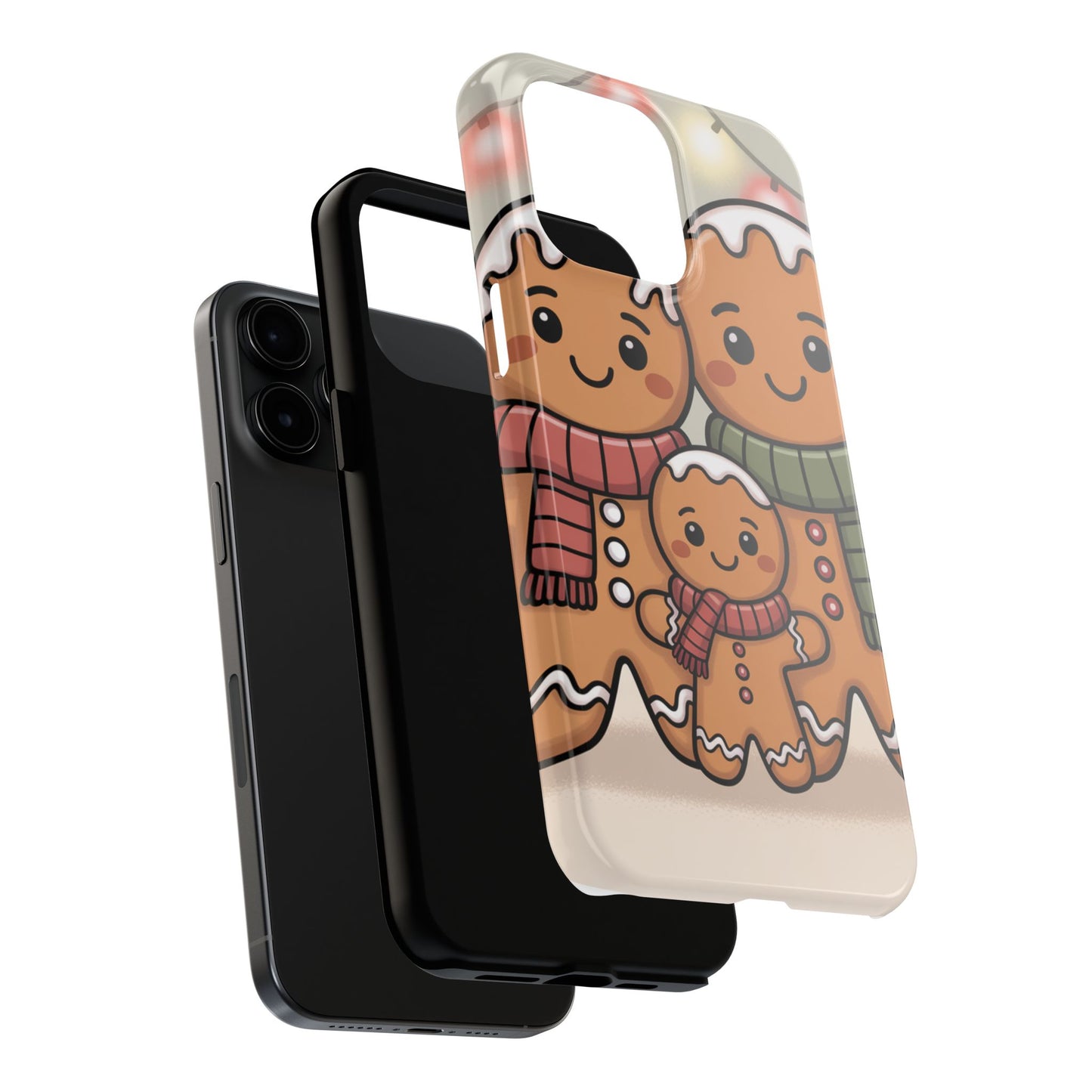Gingerbread Cartoon Family Tough Phone Case – Festive Holiday Protection