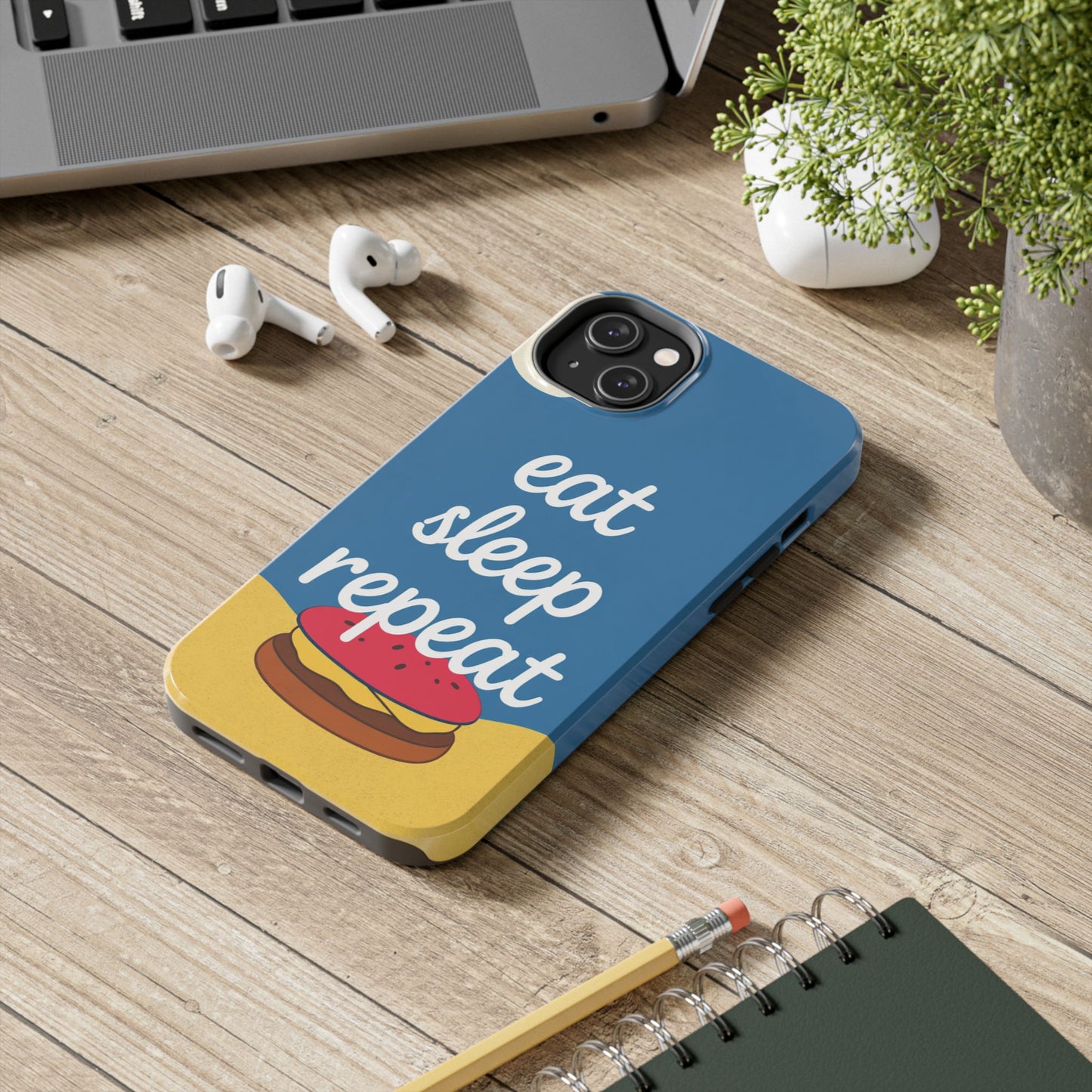 Eat, Sleep, Repeat Phone Case – Fun & Durable Tough Phone Cases for Food Lovers