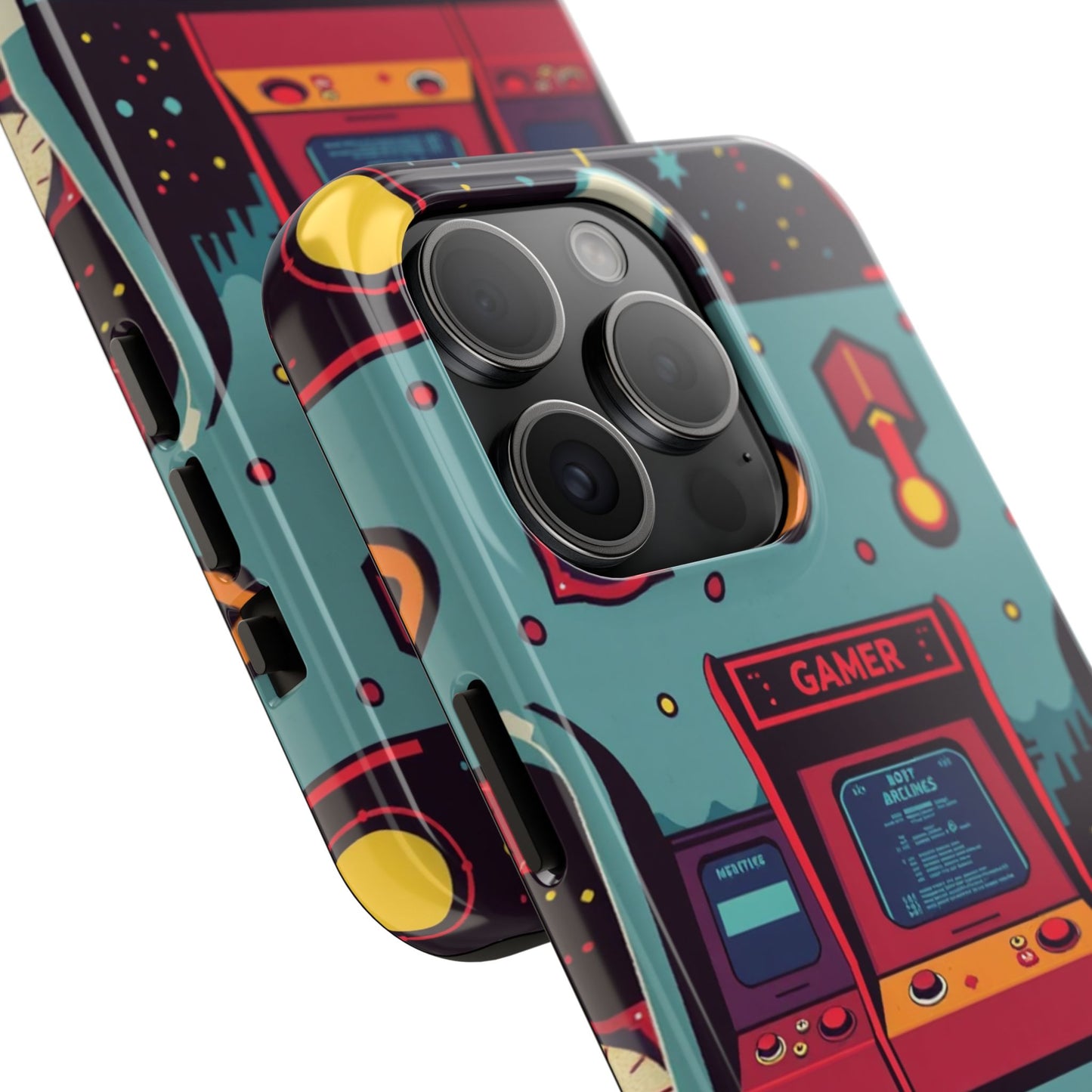 Retro Gamer Tough Phone Case - Vibrant Arcade Design for Gaming Enthusiasts - for iPhone