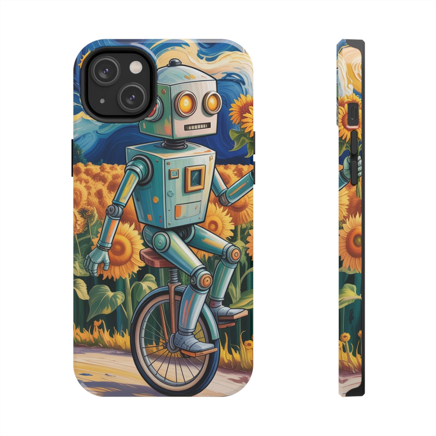 Robot Cycle Tough Phone Case - Durable & Unique Design