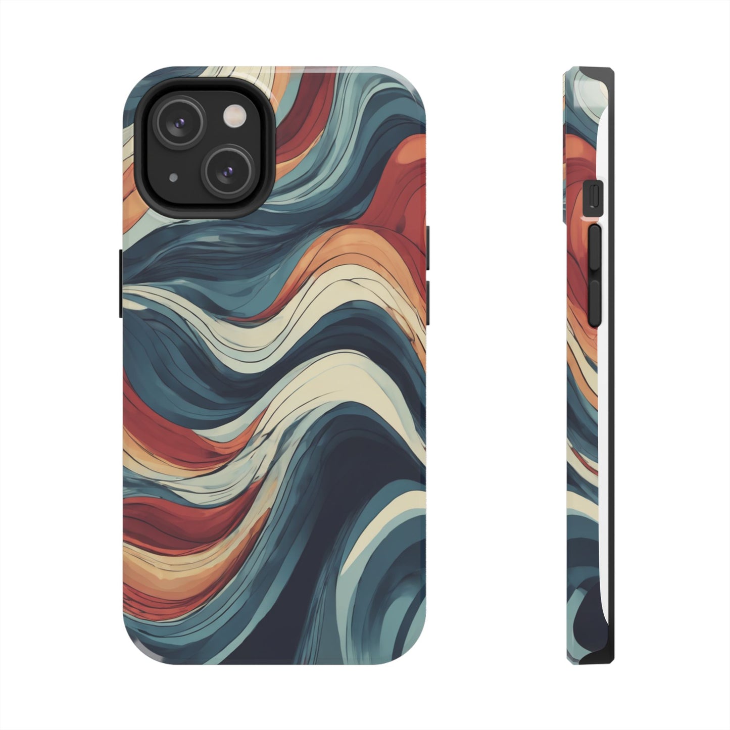 Abstract Wave Tough Phone Case | Stylish Protection for Daily Use - for iPhone