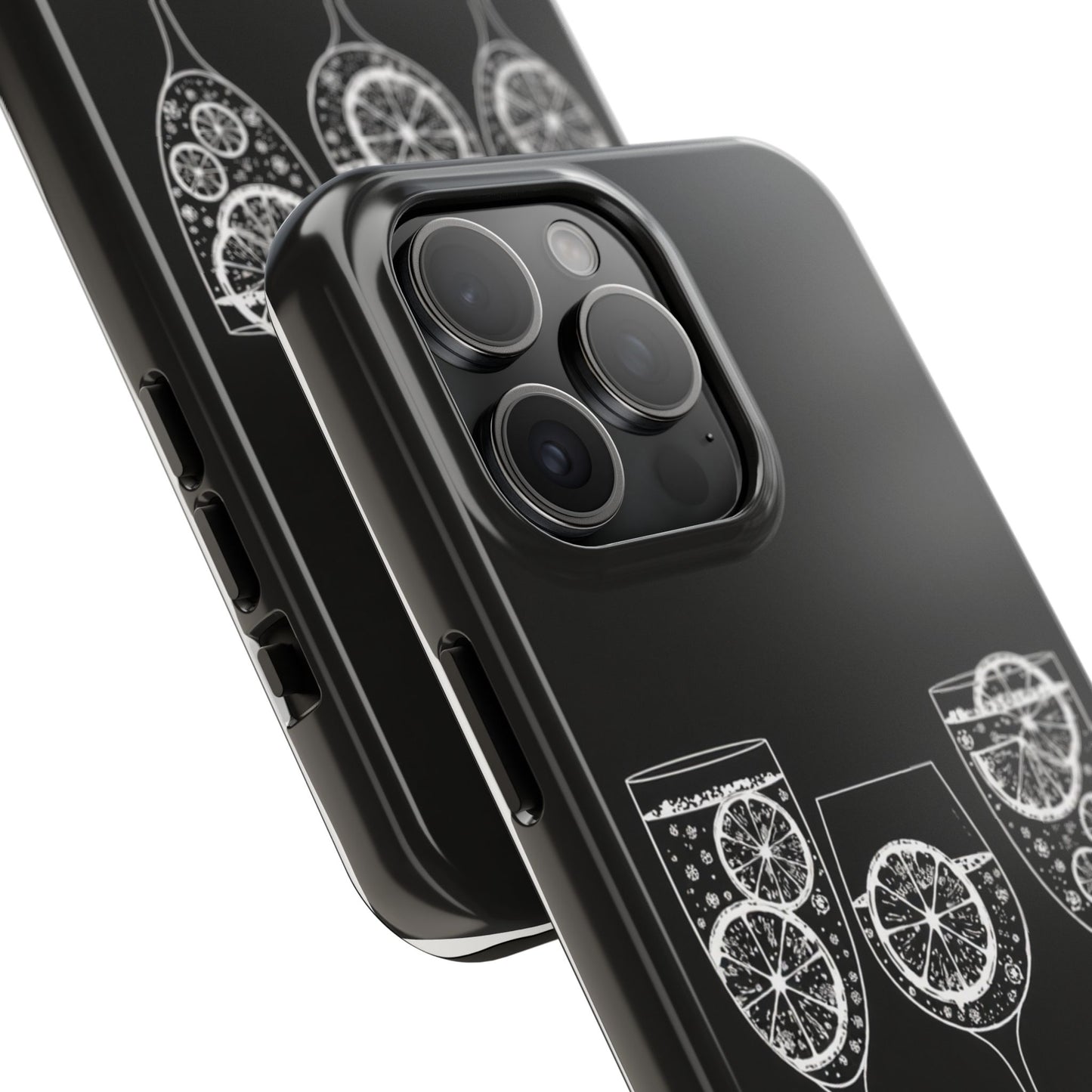 Stylish Tough Phone Cases with Citrus Glass Design, Protective Cases for Parties, Summer Events, and Everyday Use