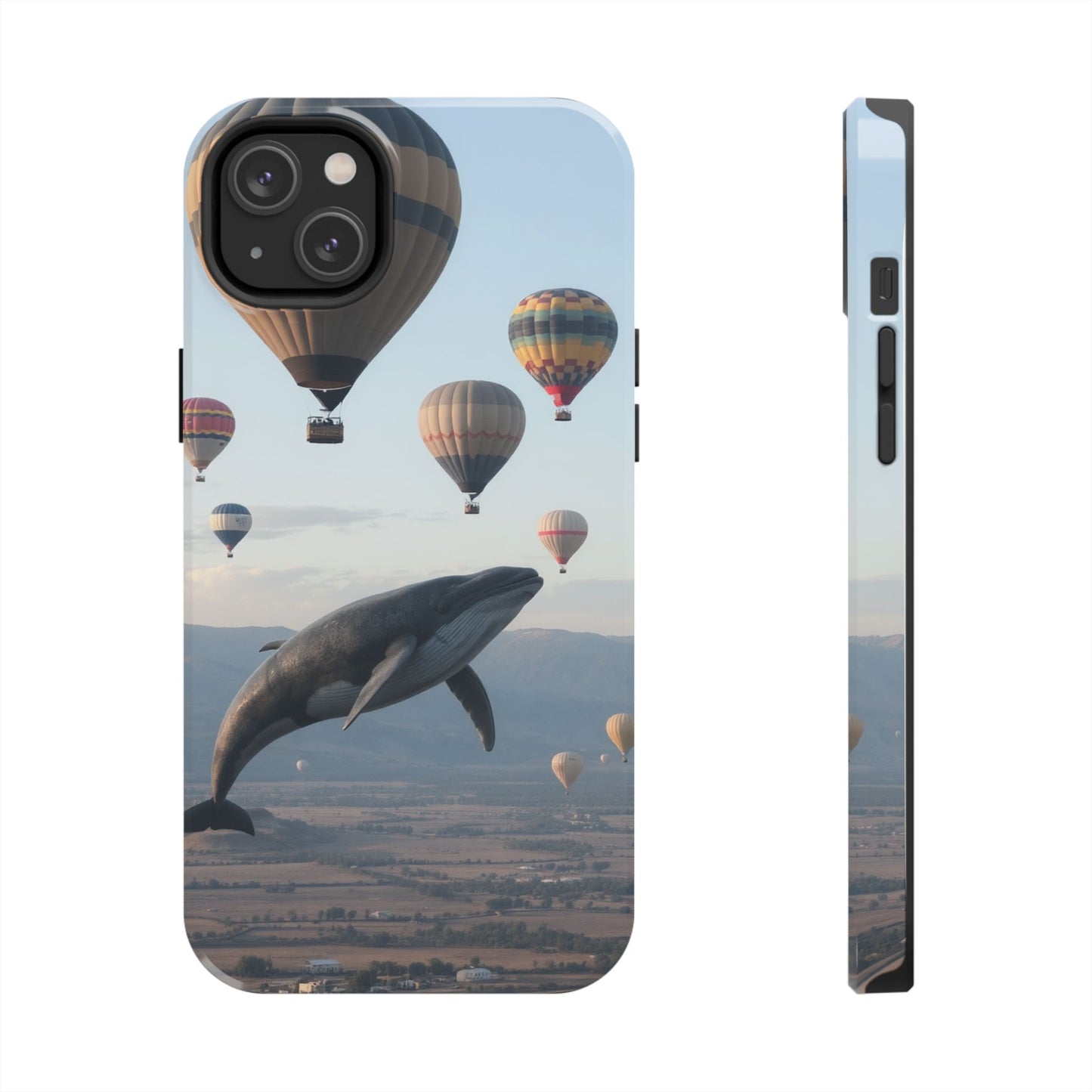 Whale Hot Air Balloon Tough Phone Case - Adventure & Nature Lovers