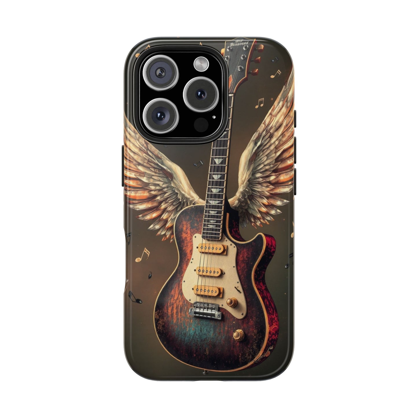 Inspirational Guitar Wing Phone Case - Tough Protection for Music Lovers