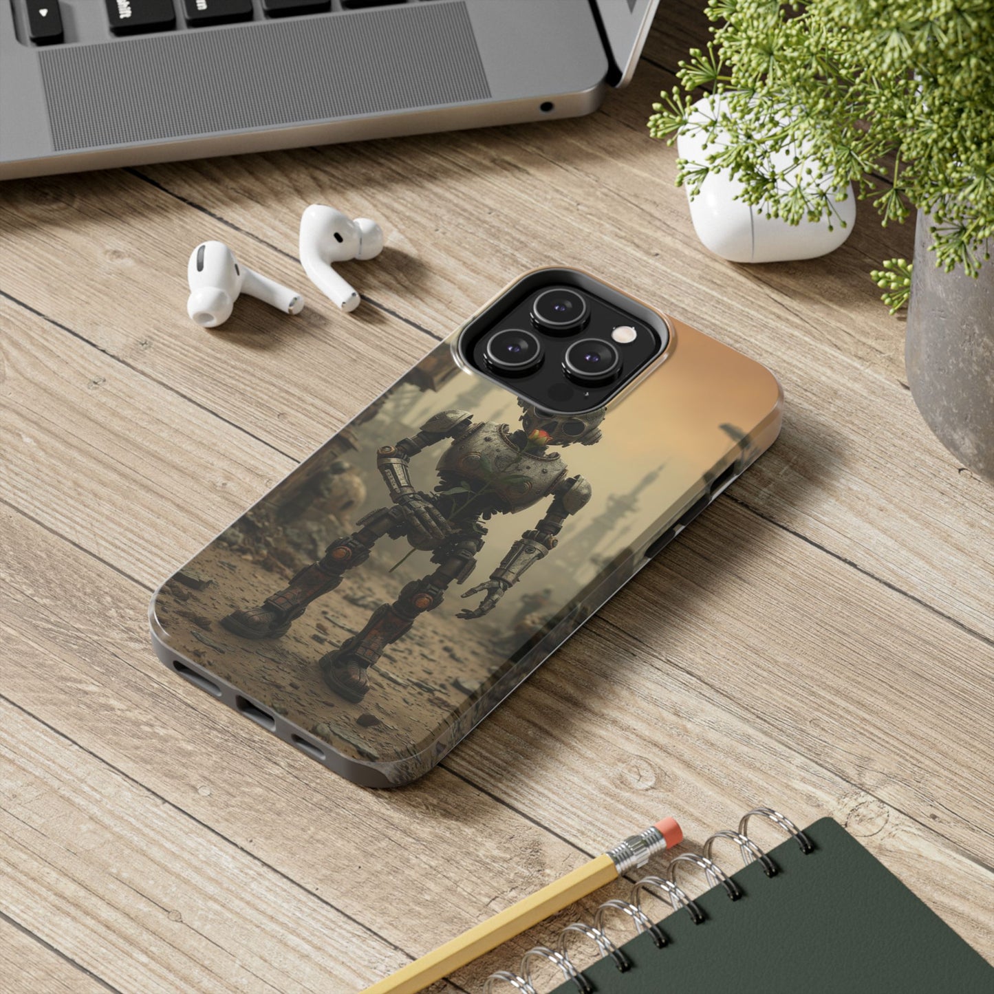 Robotic Sentinel Tough Phone Case - Durable Protector for Sci-Fi Lovers