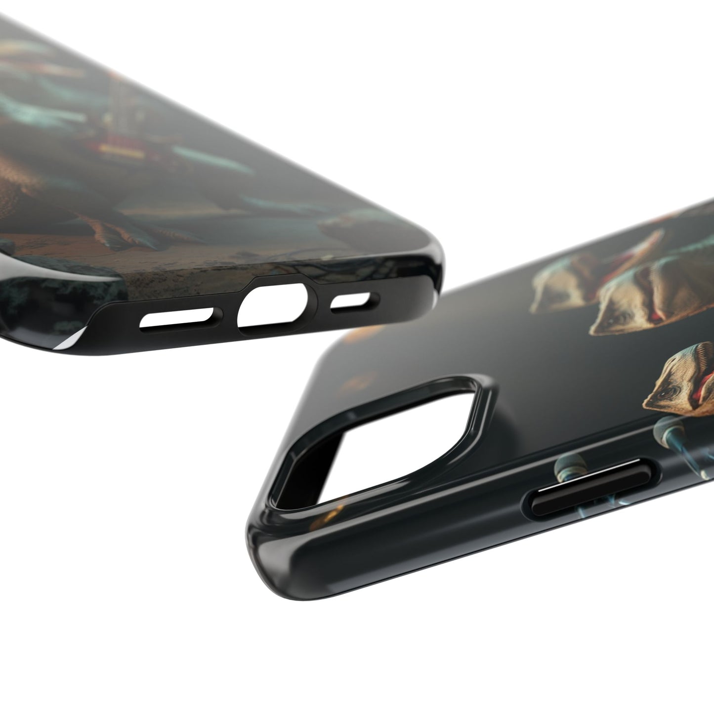 Rockin' Dinosaur Tough Phone Cases - Perfect for Music Lovers and Kids!