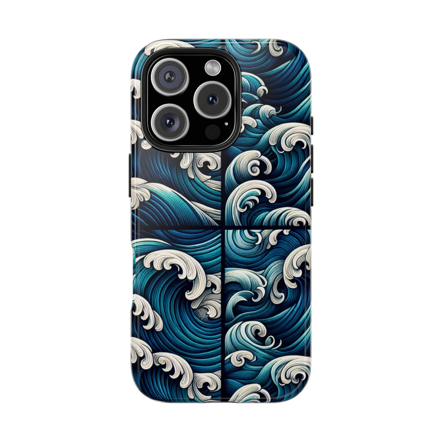 Ocean Waves Tough Phone Case - Durable Protection with Artistic Design - for iPhone