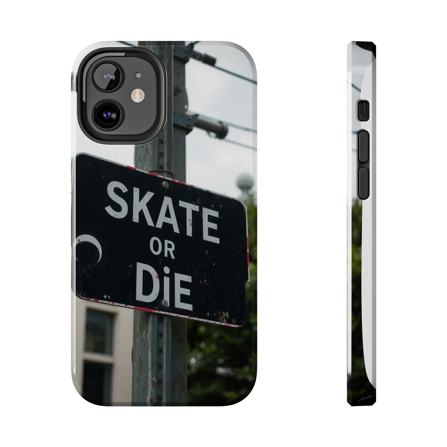 Black Sign Skate or Die Design - Tough Phone Case for iPhone