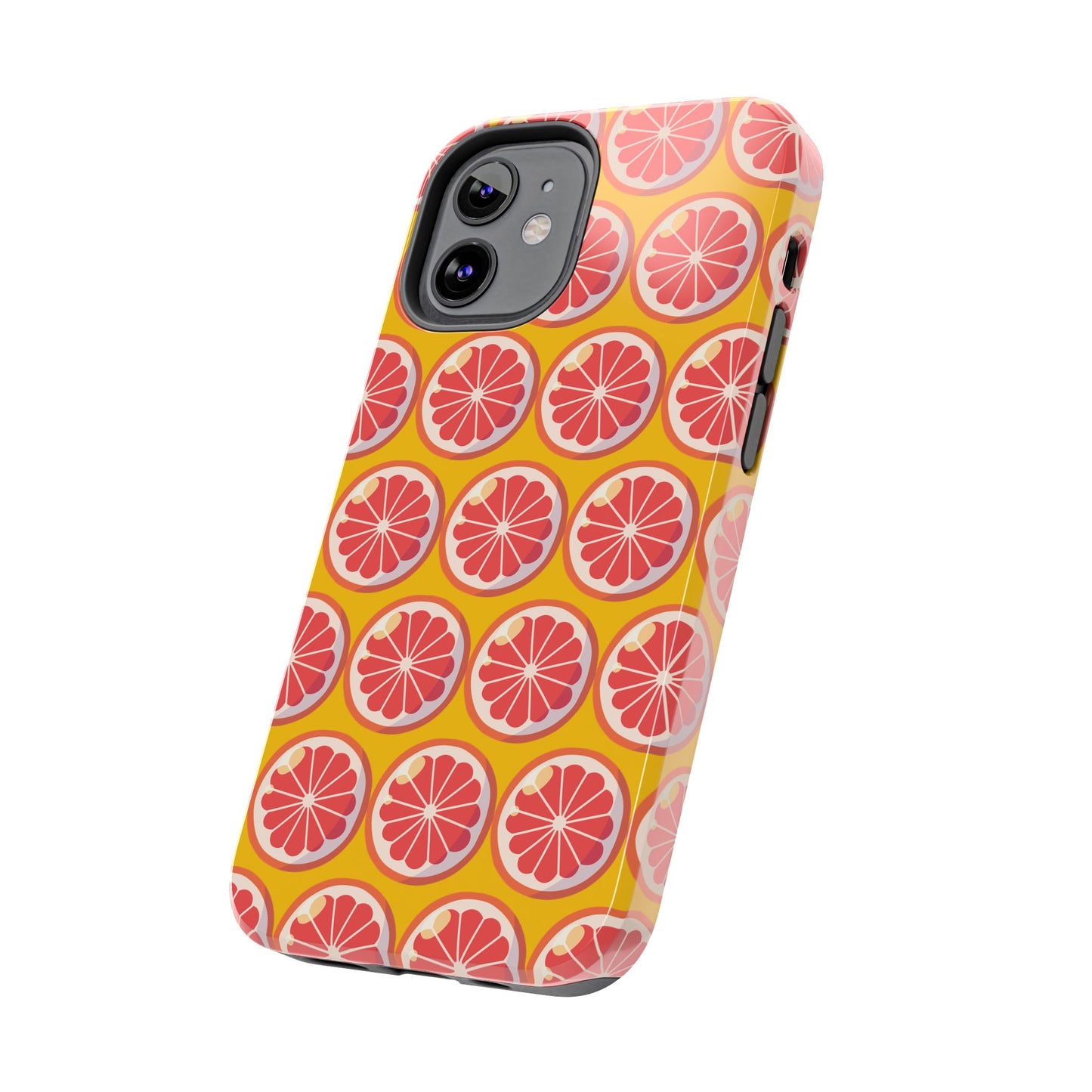 Citrus Pattern Tough Phone Case - Bright Grapefruit Design - for iPhone