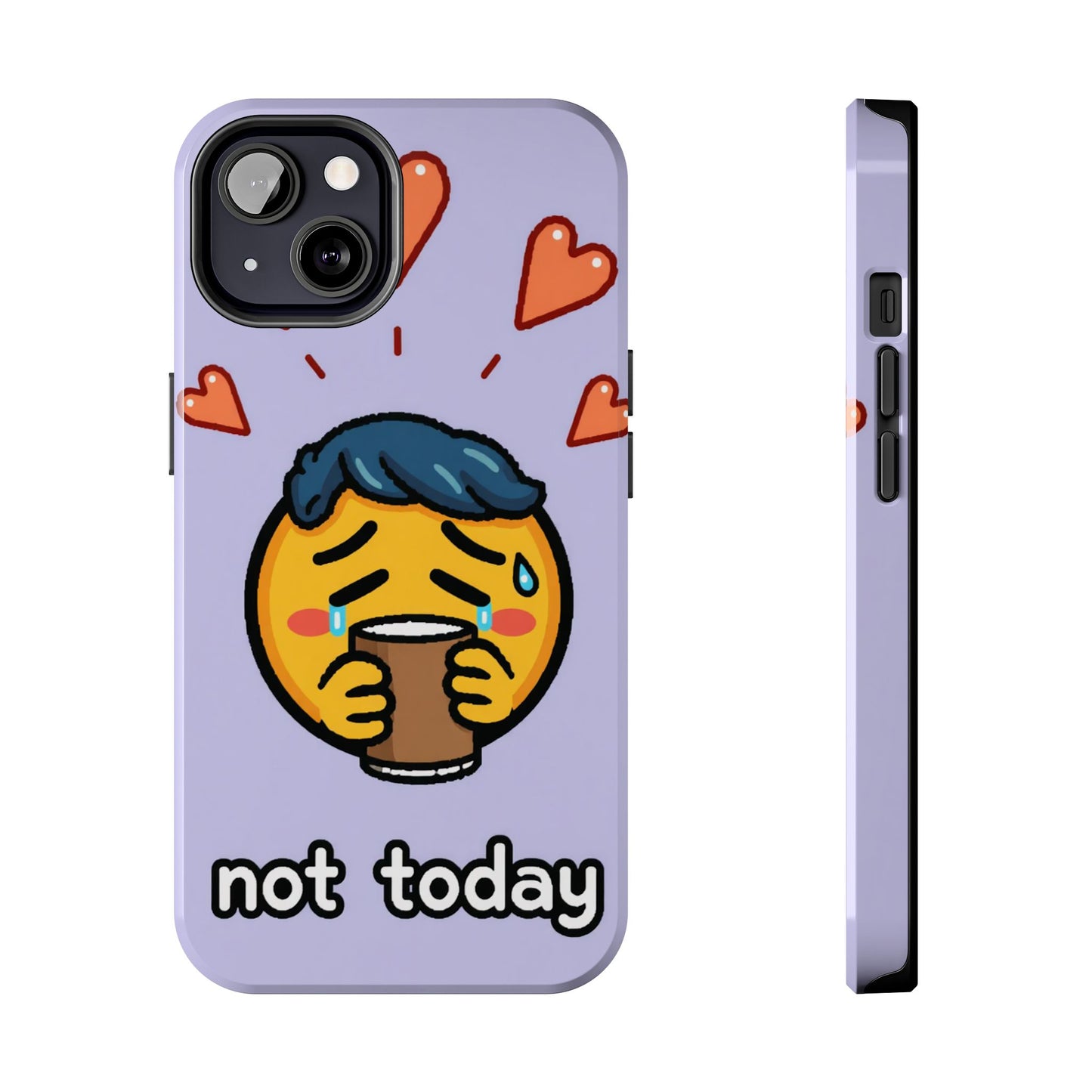 Cute Tough Phone Case - 'Not Today' Emoji Design