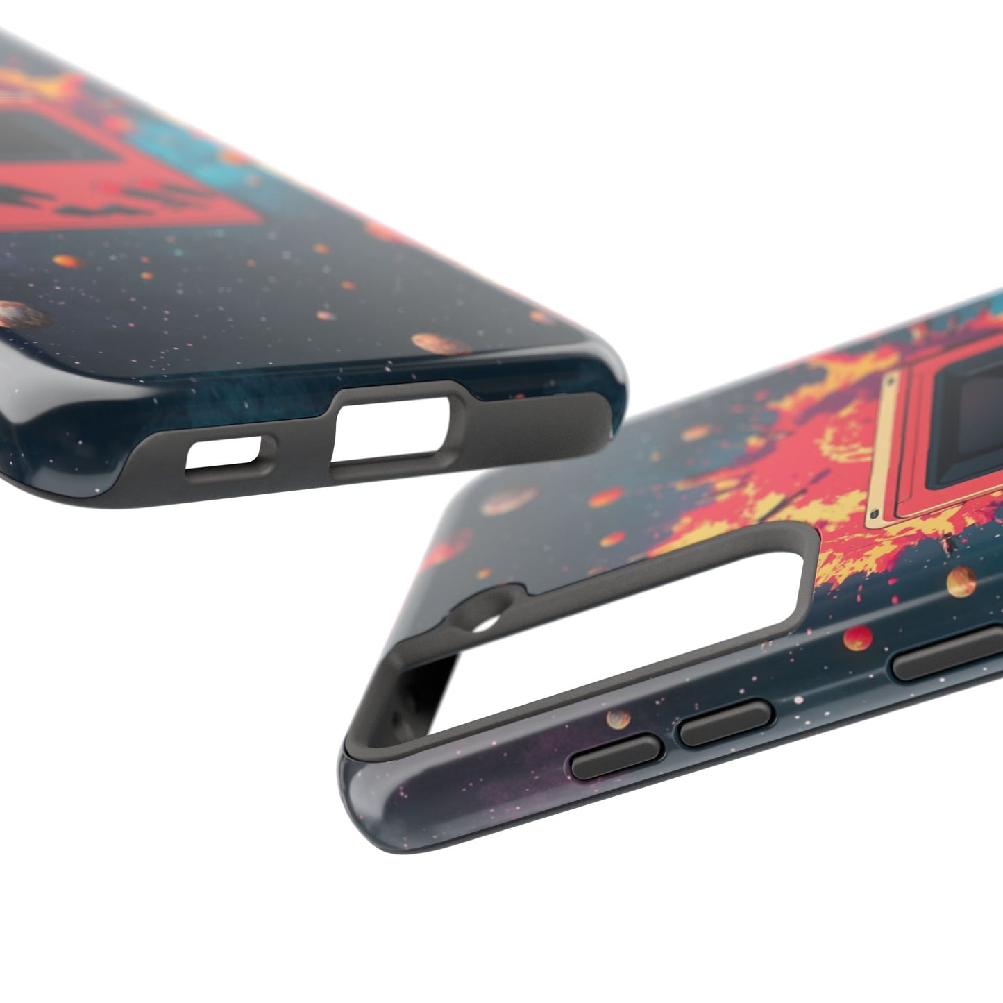 Retro Gaming Tough Phone Case - Space Adventure Design
