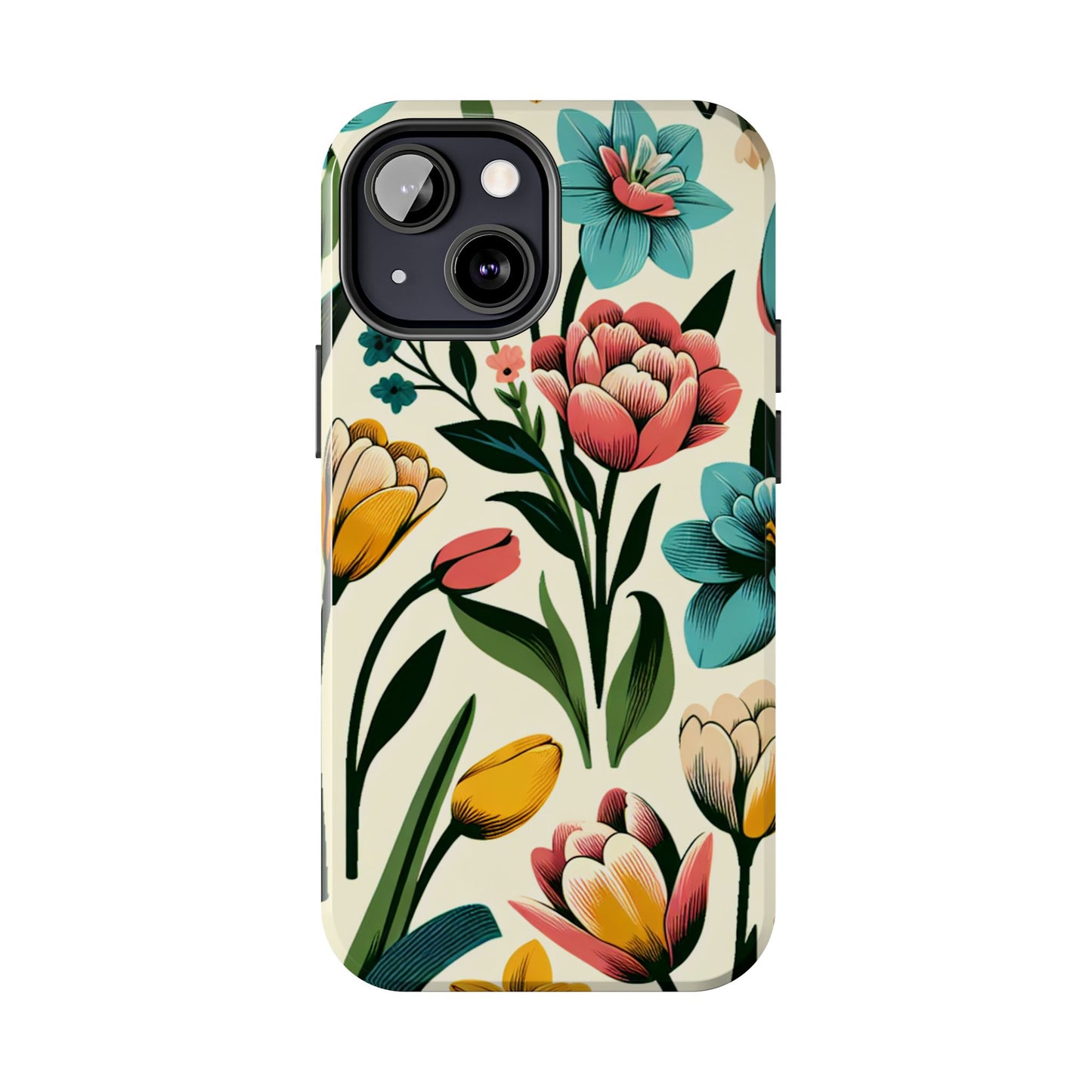 Floral Tough Phone Case - Vibrant Flower Design for Stylish Protection - for iPhone
