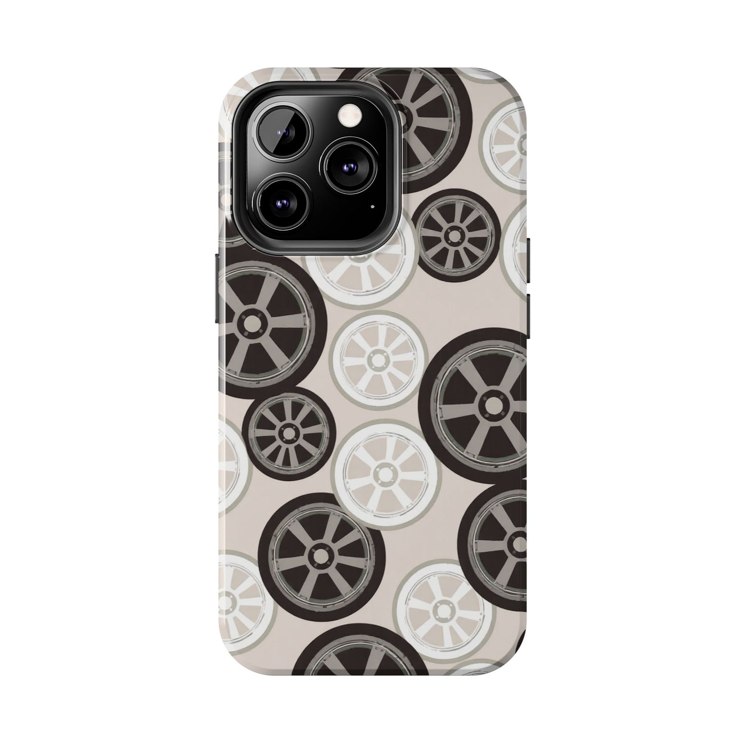 Racing Wheel Design Tough Phone Case – Durable Protection for Automotive Enthusiasts