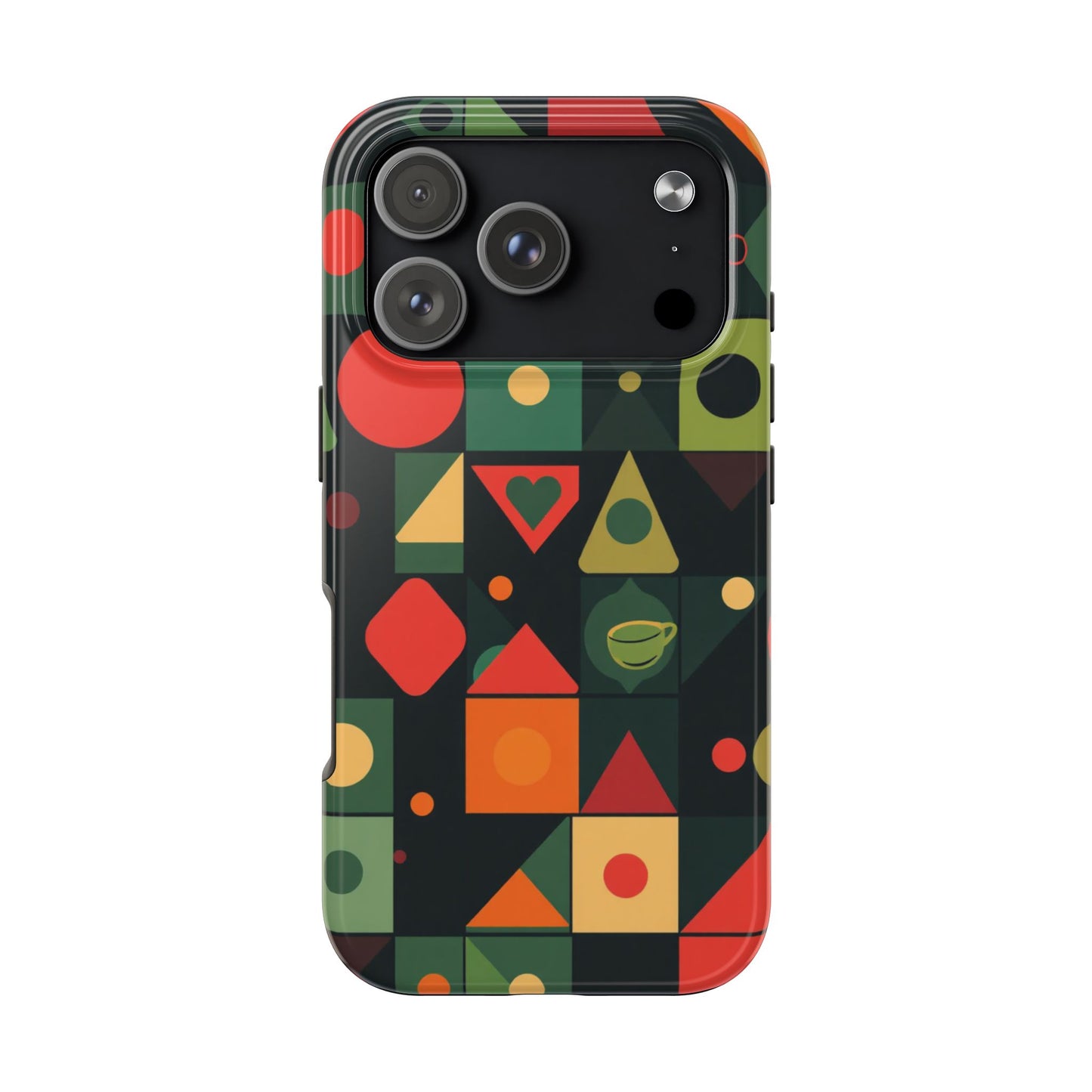Vibrant Geometric Tough Phone Cases – Stylish Protection for Trendsetters - for iPhone