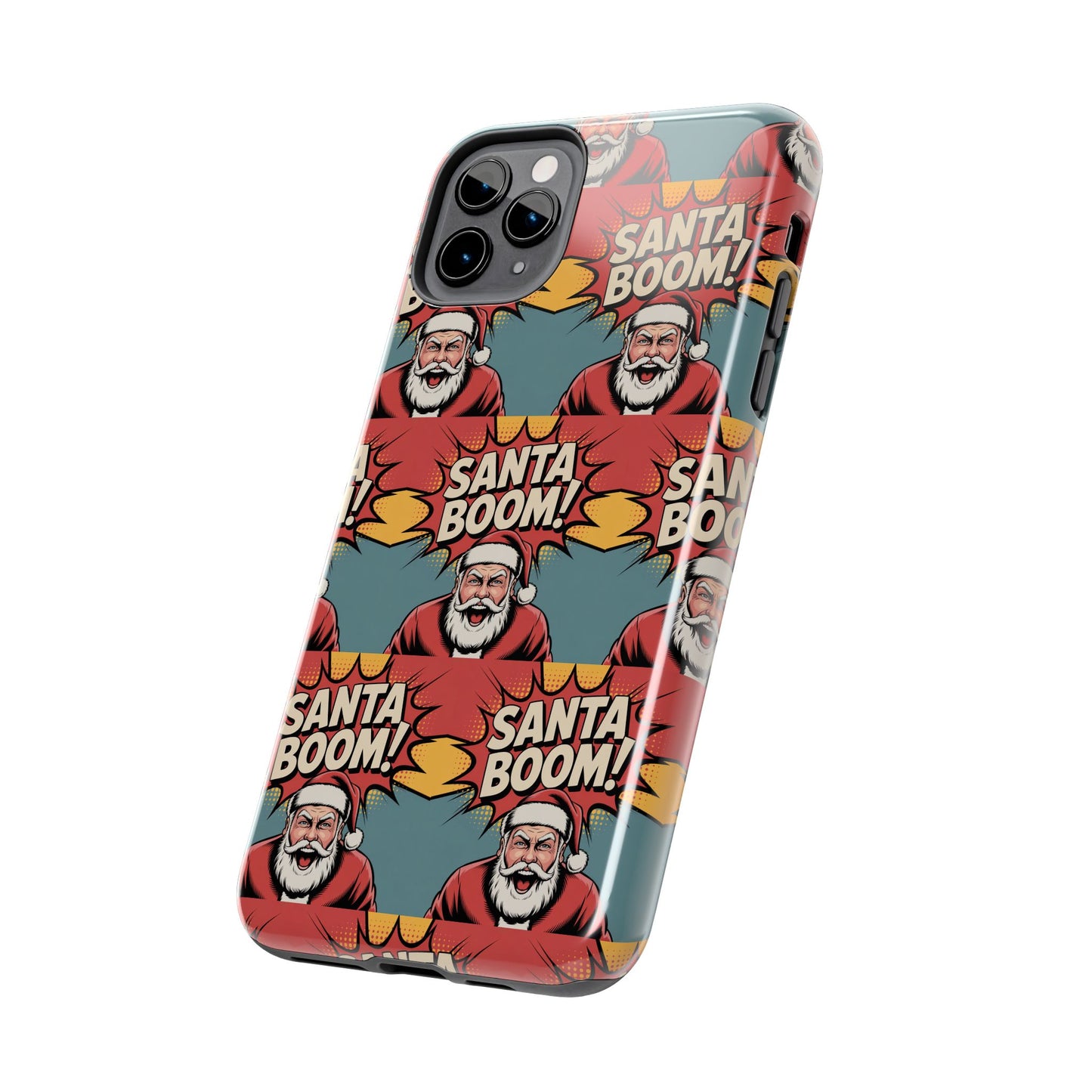 Festive Santa Boom Pattern Tough Phone Case