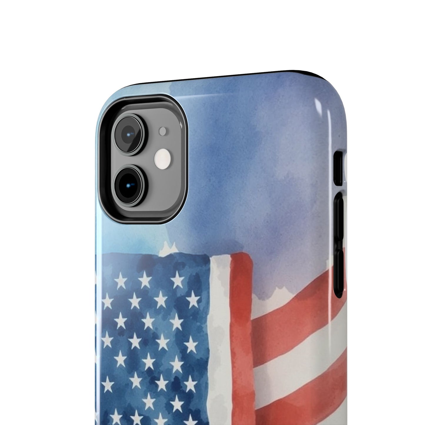 Abstract Watercolor American Flag Design - Tough Phone Case - for iPhone