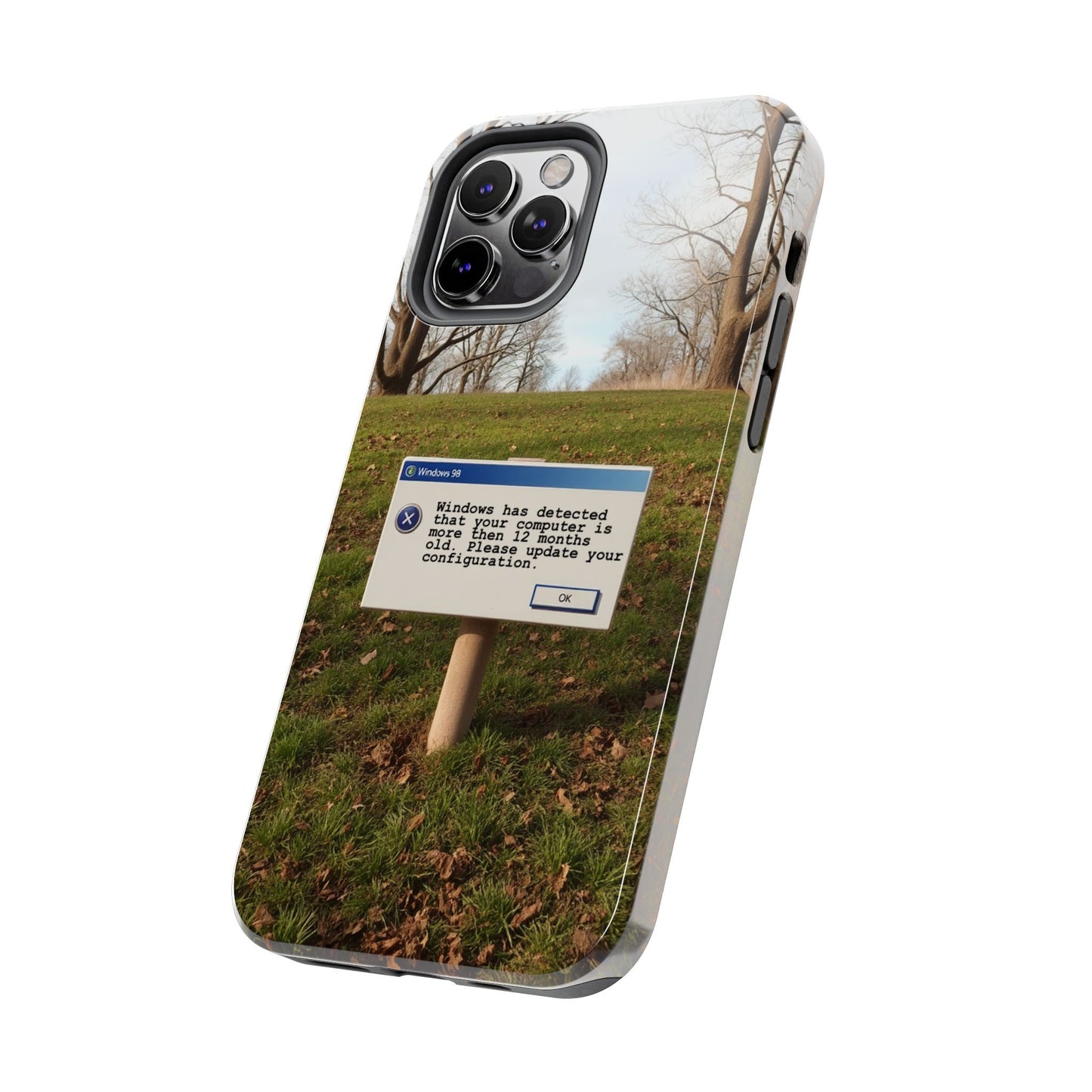 Durable Phone Case with Windows 98 Error Message Design - Perfect Gift for Tech Lovers