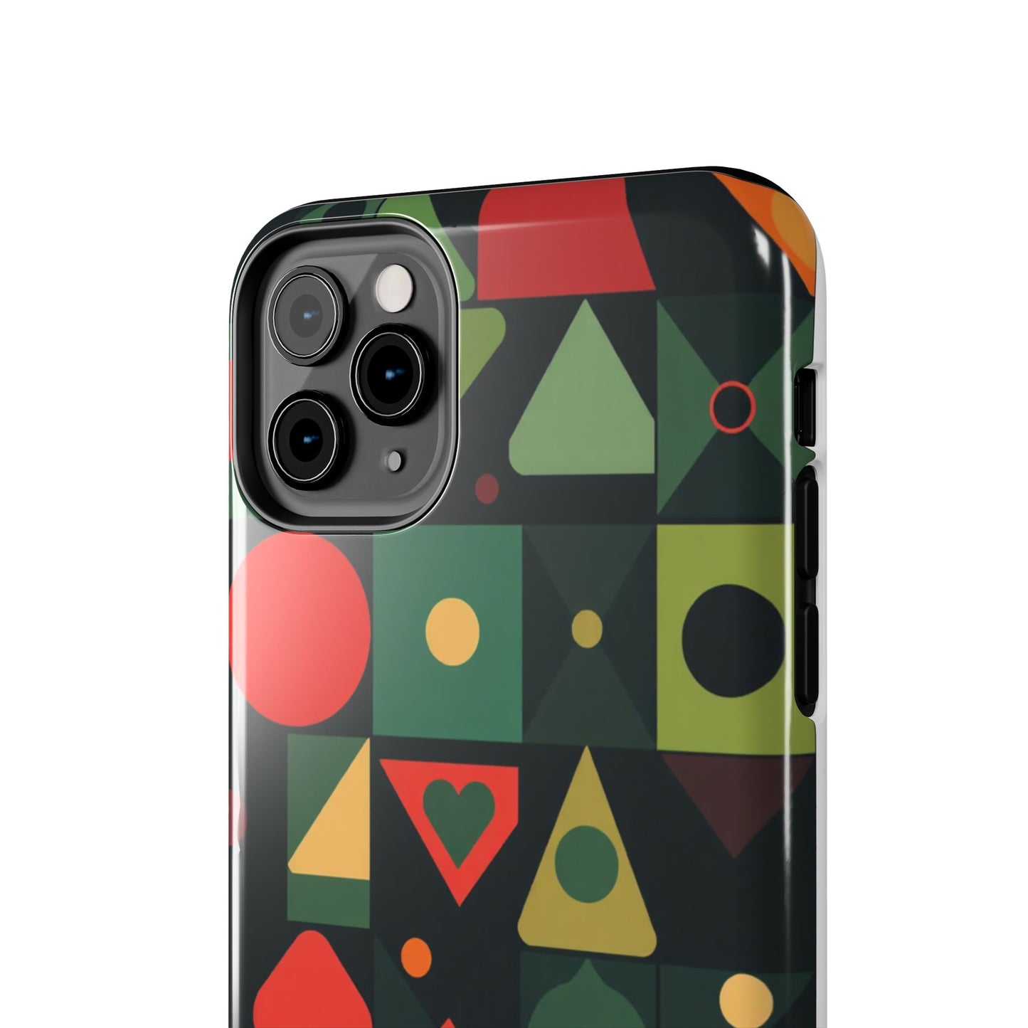 Vibrant Geometric Tough Phone Cases – Stylish Protection for Trendsetters - for iPhone