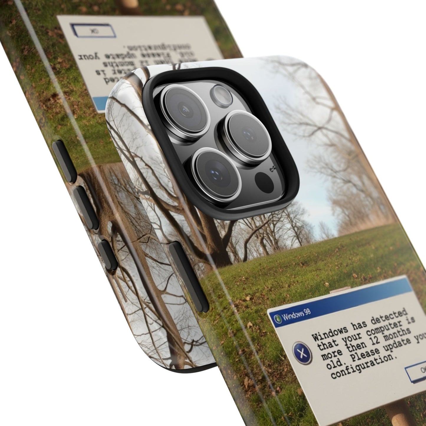 Durable Phone Case with Windows 98 Error Message Design - Perfect Gift for Tech Lovers