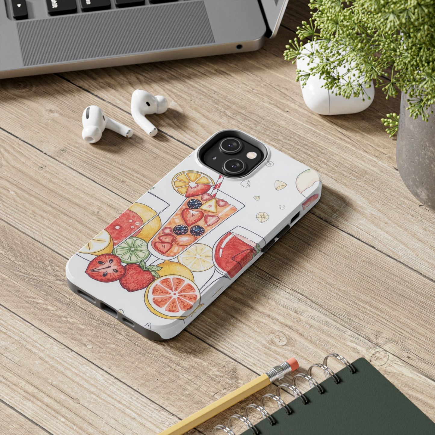 Colorful Fruit Cocktail Tough Phone Case - Perfect for Summer Vibes
