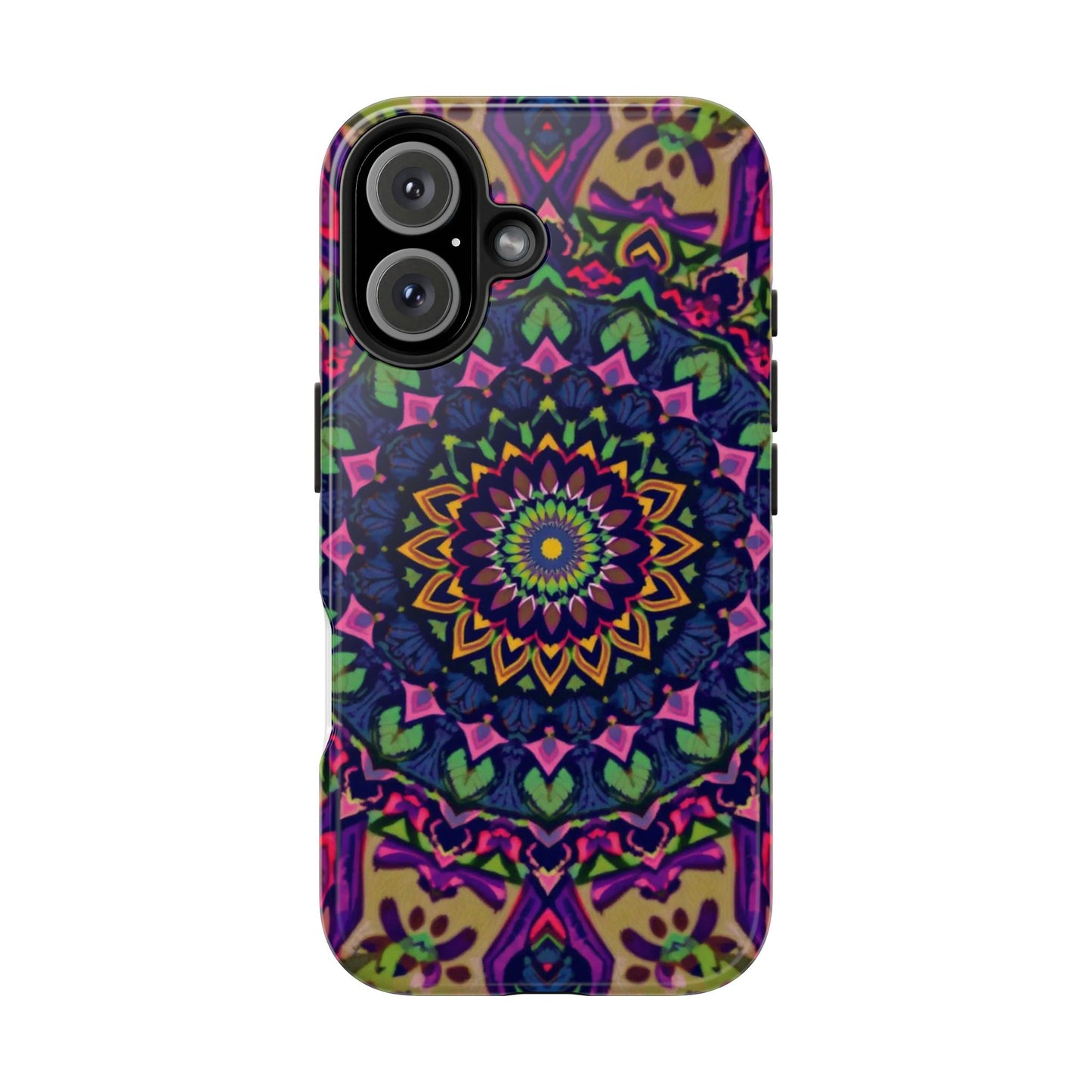 Vibrant Mandala Tough Phone Case - Colorful, Purple Fusion, Durable Protection for Your Device - for iPhone