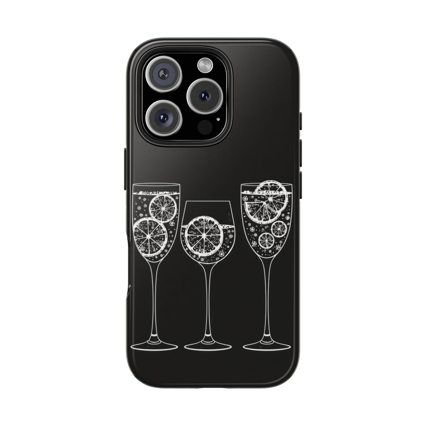 Stylish Tough Phone Cases with Citrus Glass Design, Protective Cases for Parties, Summer Events, and Everyday Use