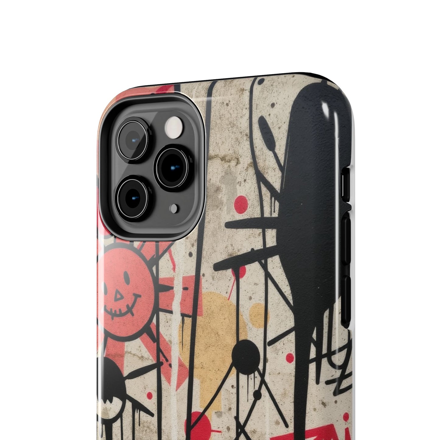 Artistic Tough Phone Case - Abstract Fun Grafitti Design for Protective Style - for iPhone